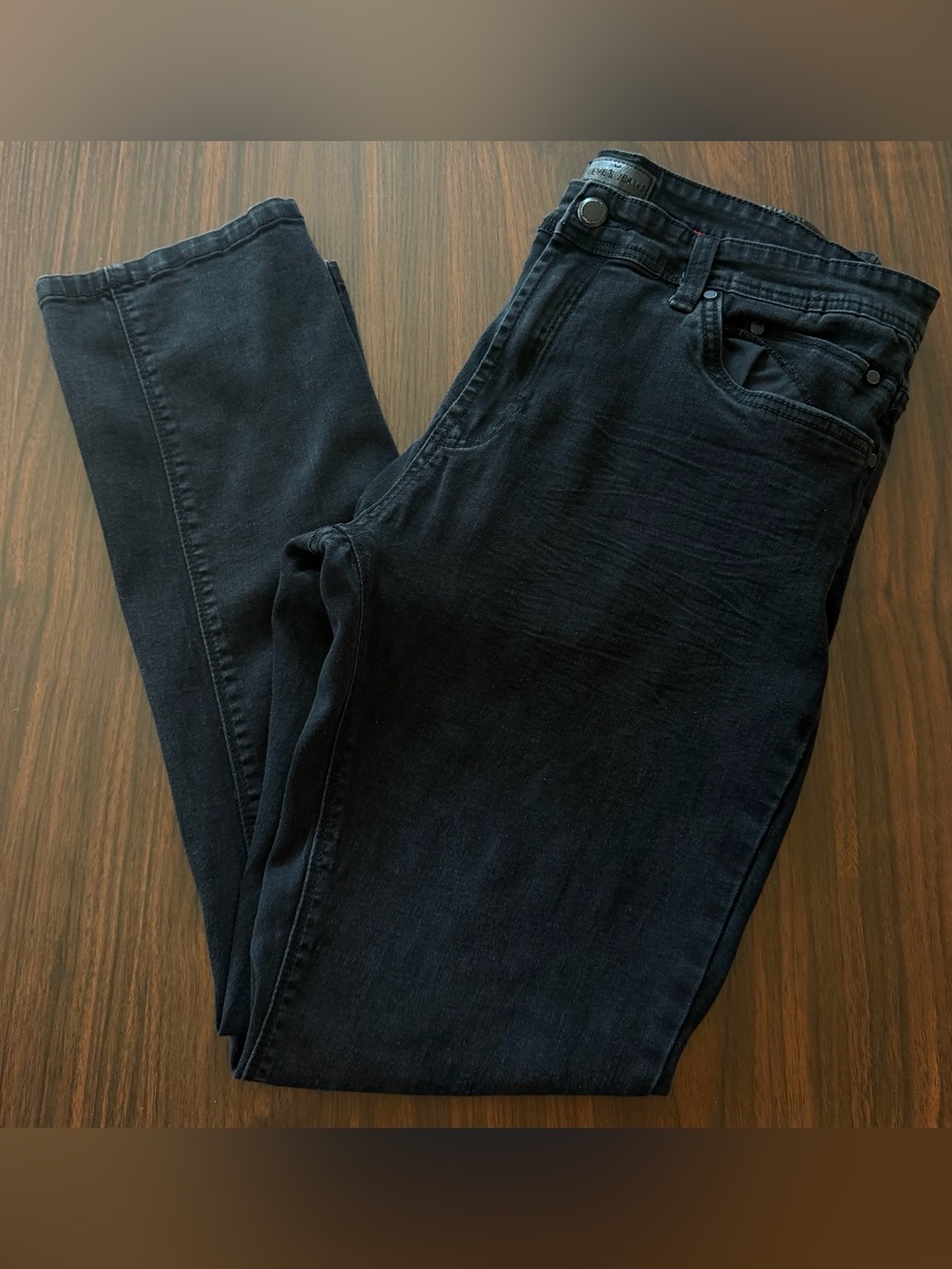 Steve’s Jeans Mens Black Slim Straight Jeans Size 36/30